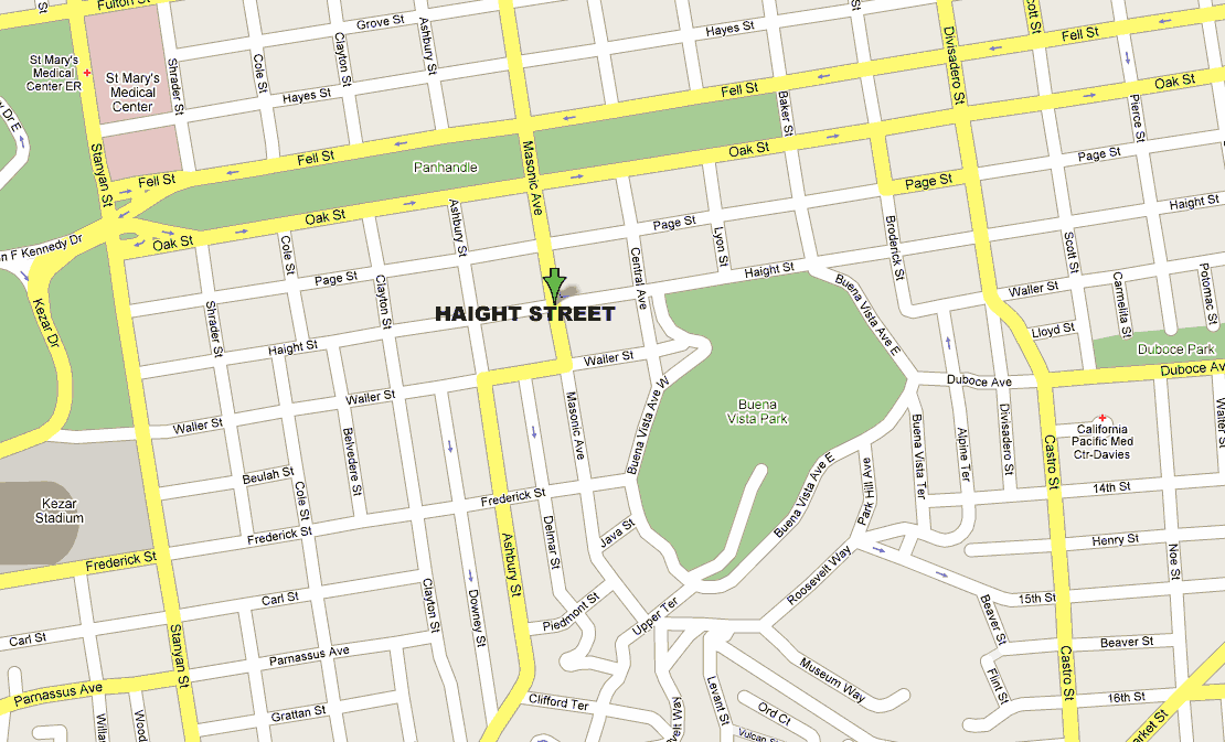 Haight Ashbury map