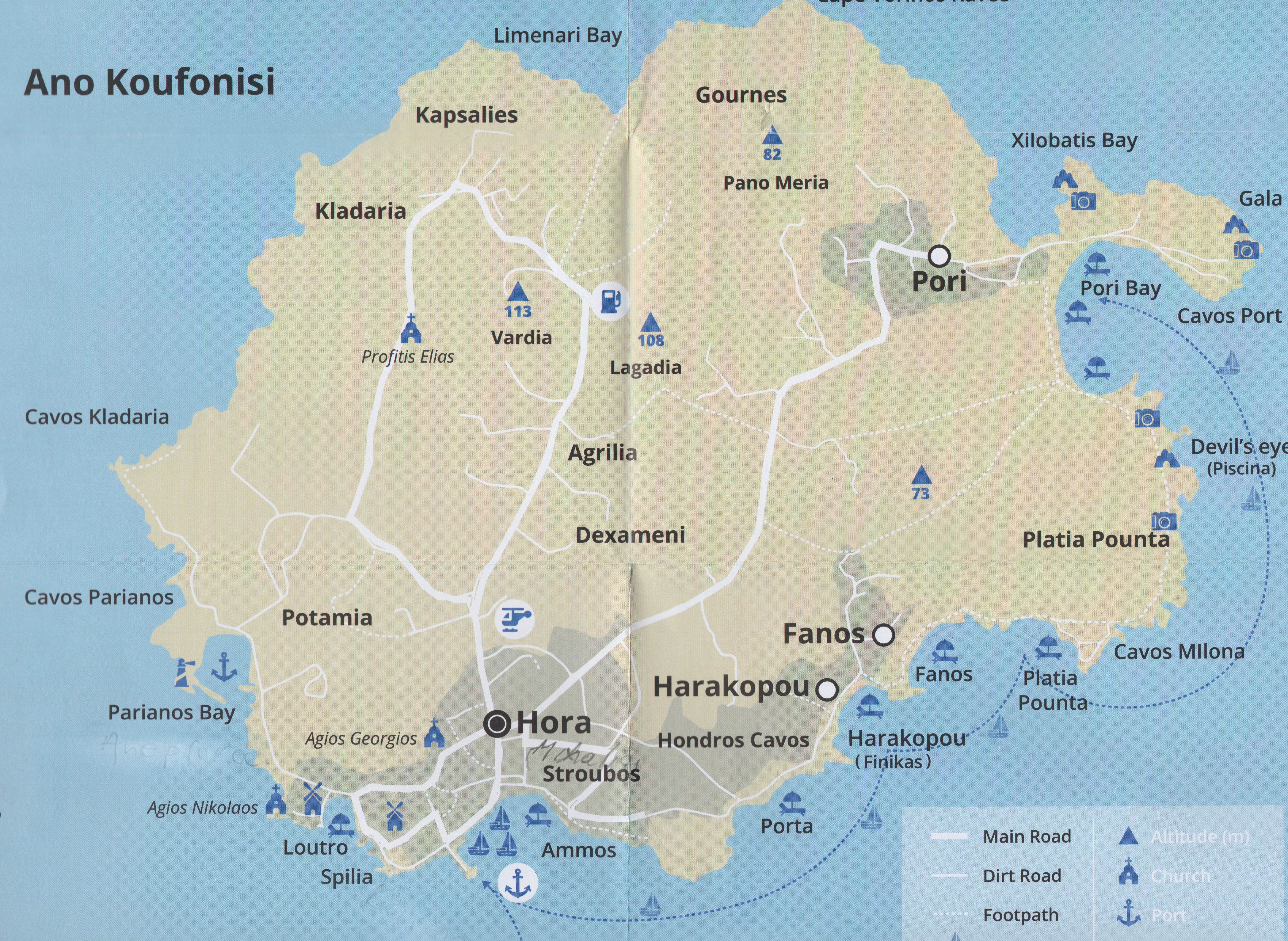 Mapa de Koufonisia